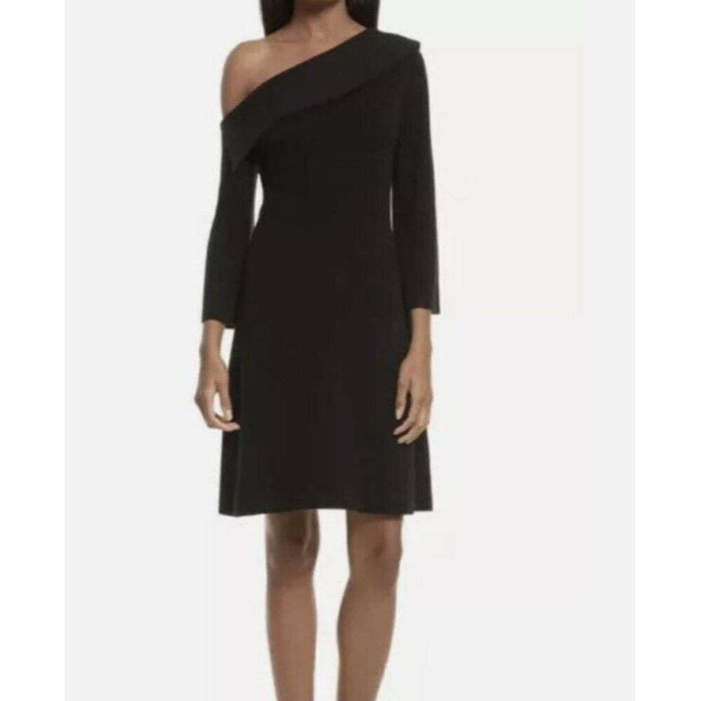 THEORY Knit Dress Size P XXS Black Merino Wool Luxury Minimalist Classic Preppy